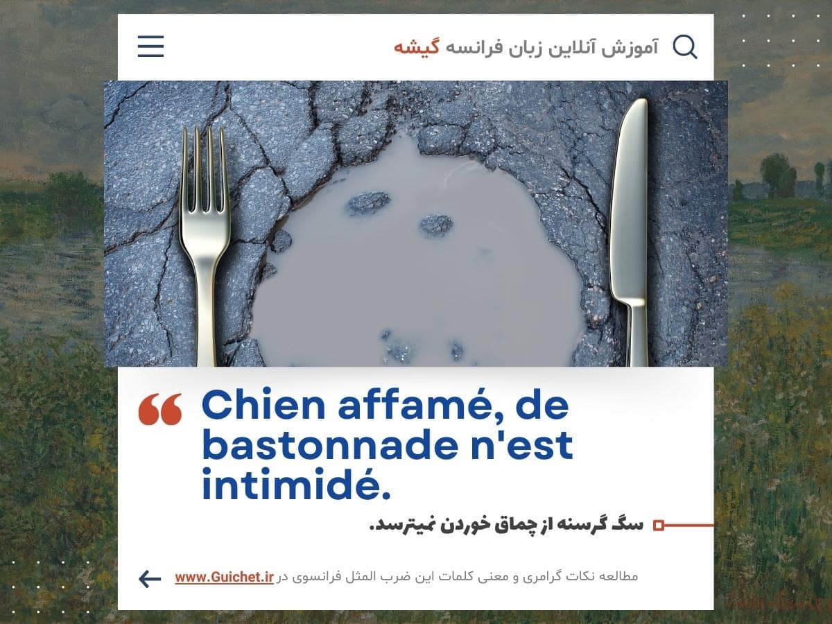 صد ضرب المثل به زبان فرانسه به همراه نکات گرامری