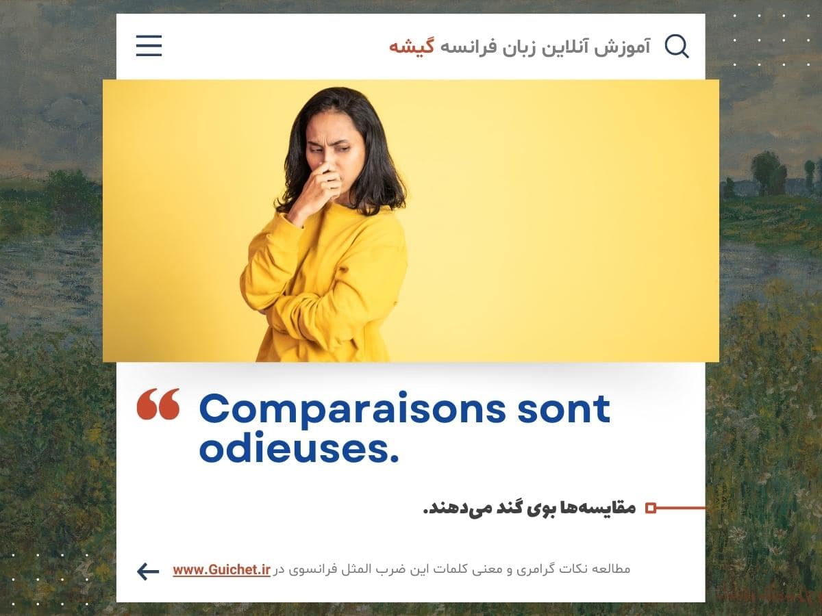 ضرب المثل به زبان فرانسوی درباره مقایسه