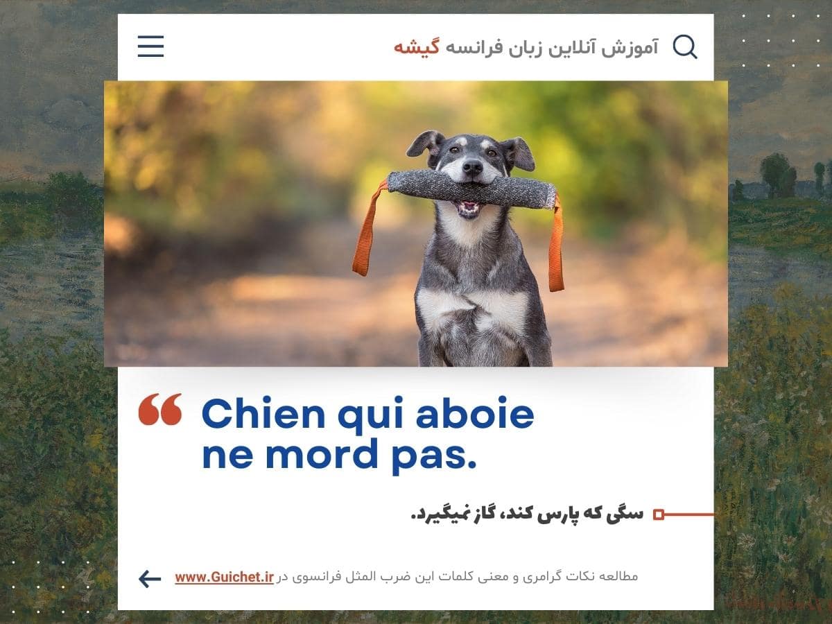 ضرب المثل فرانسوی درباره فداکاری به همراه نکات گرامری مهم