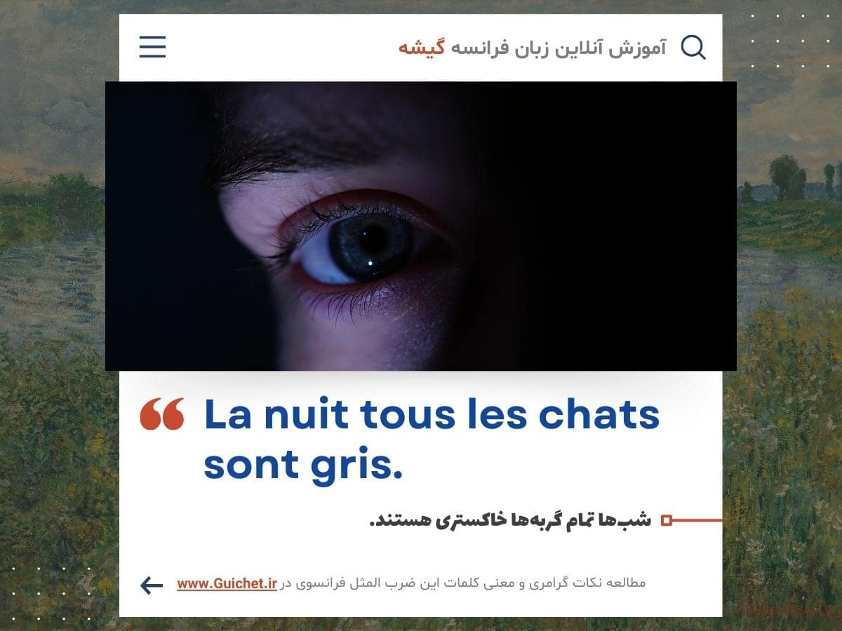 ضرب المثل معروف فرانسوی با دیکشنری لغت فرانسه با فارسی