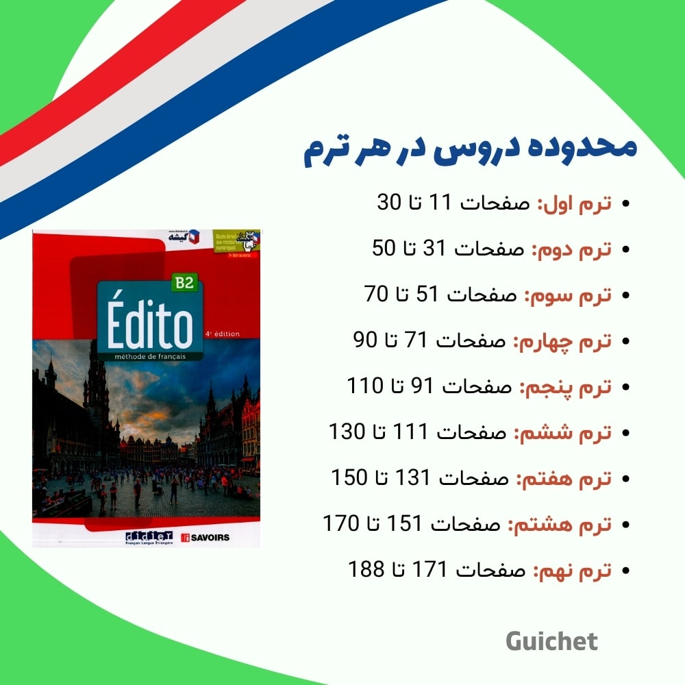 سرفصل و محدوده دروس کلاس گروهی فرانسه B2