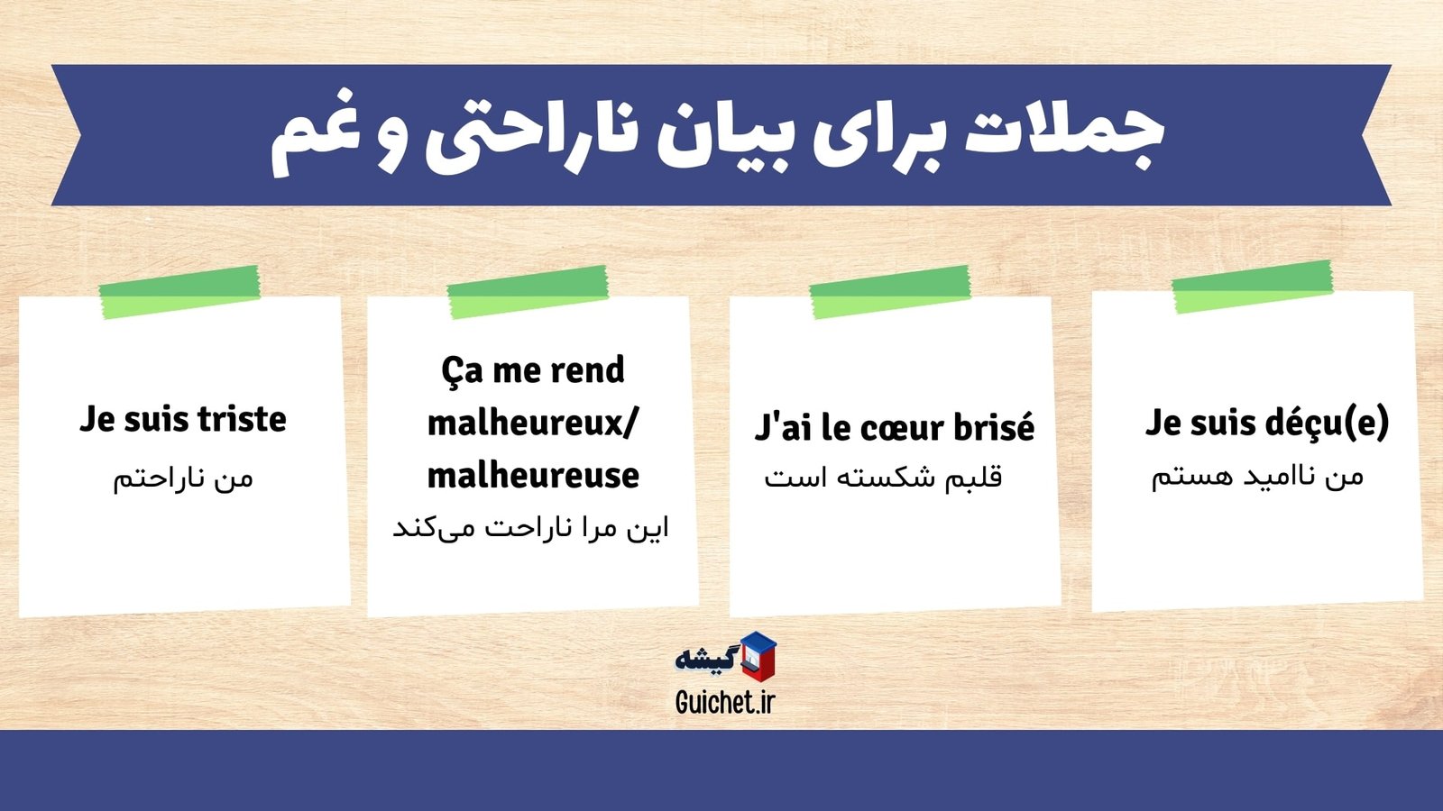 جملات-فرانسوی-بیان-ناراحتی-غم