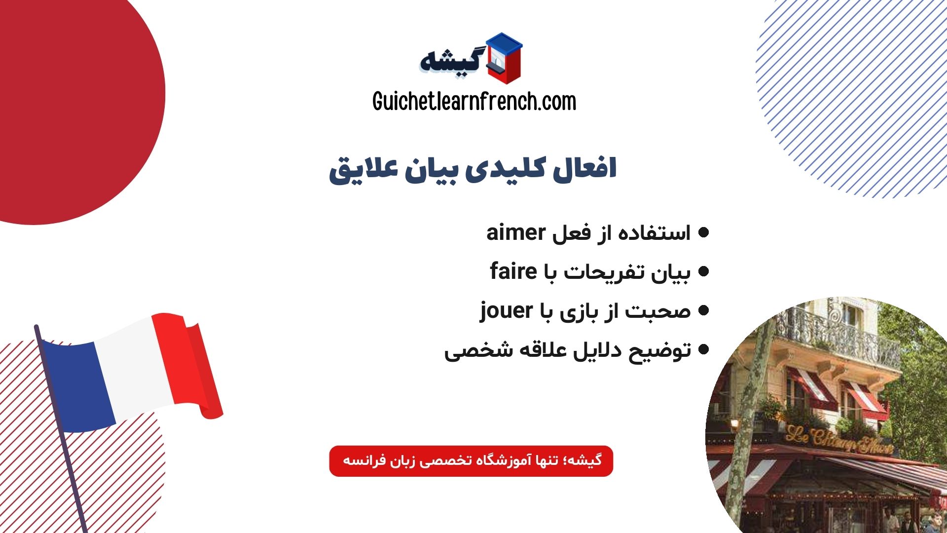ساختار جملات برای توصیف تفریحات و ورزش به زبان فرانسه