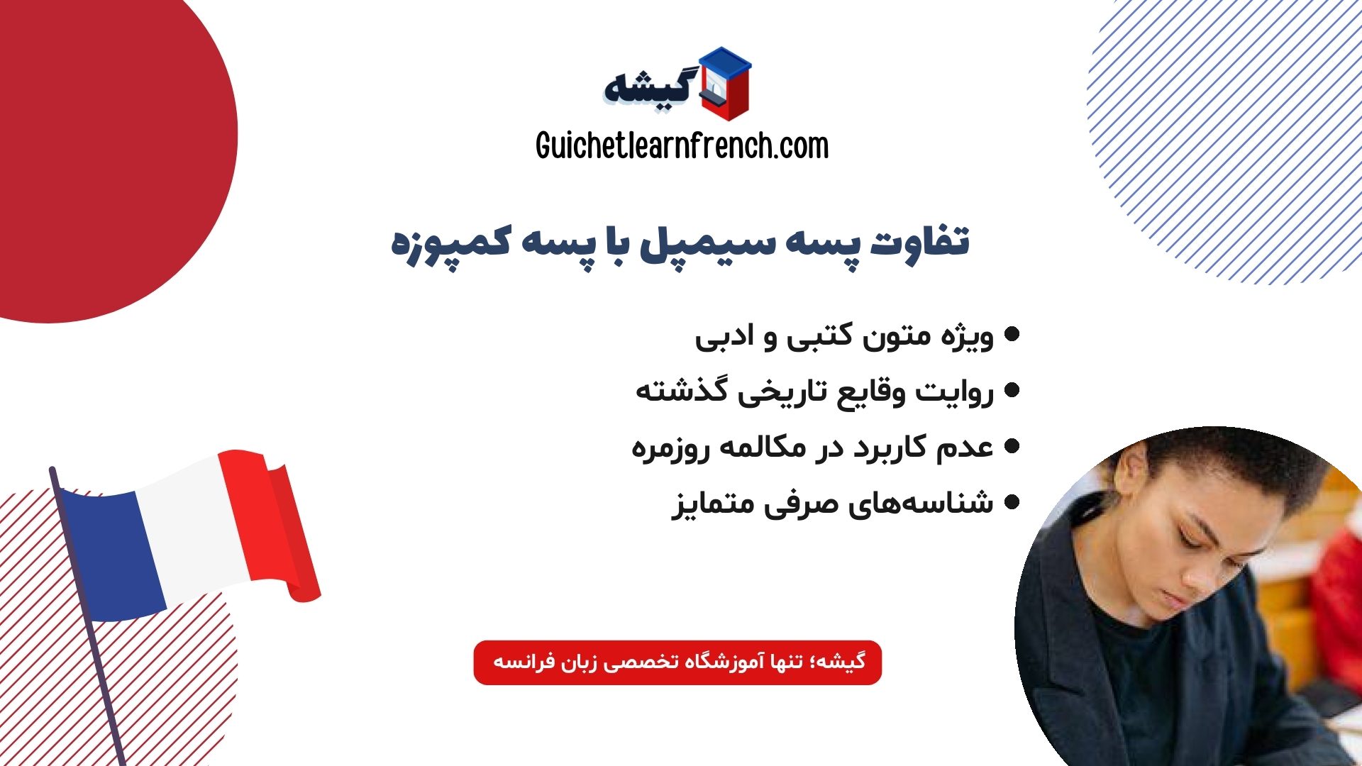 مقایسه گذشته ساده با زمان گذشته مرکب در فرانسوی