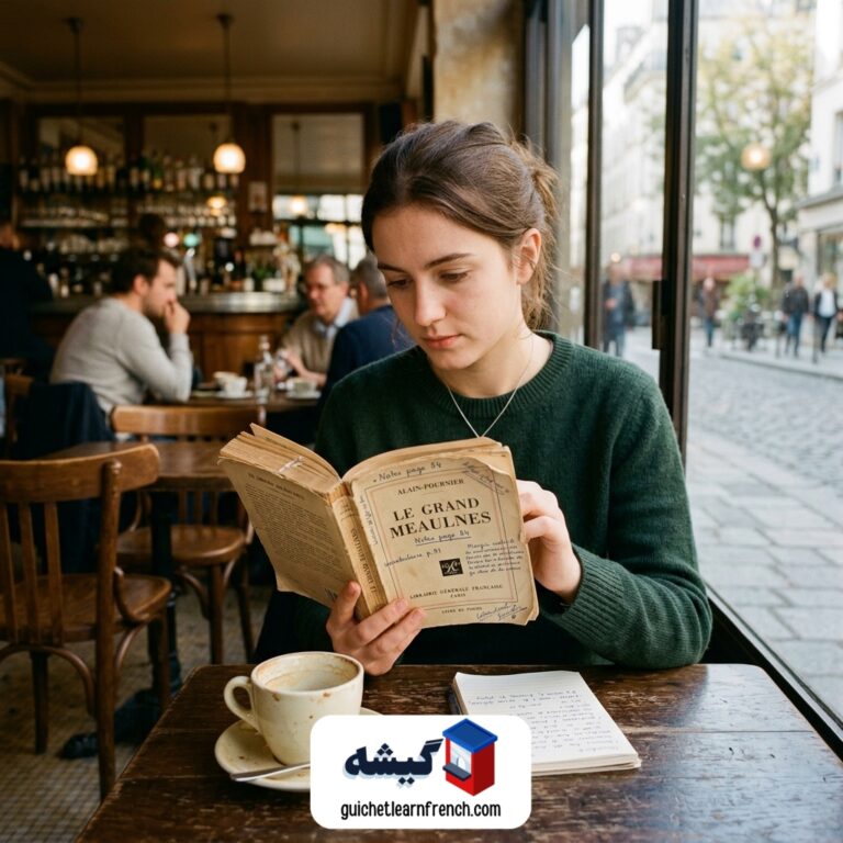 مطالعه کتاب و اصطلاحات فرانسوی در کافه